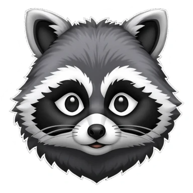 racoon but cartoon sticker