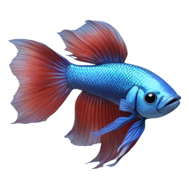 Blue female betta fish  sticker
