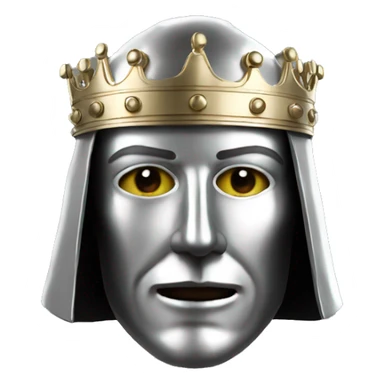 king baldwin IV in silver full face mask up sticker