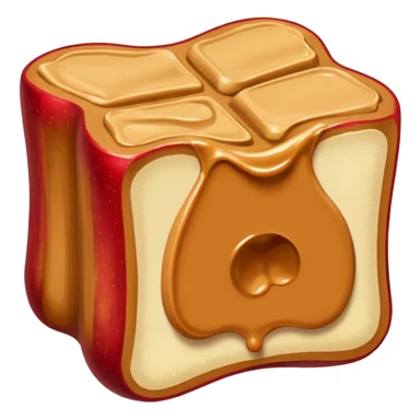 apple chunks with peanutbutter sticker