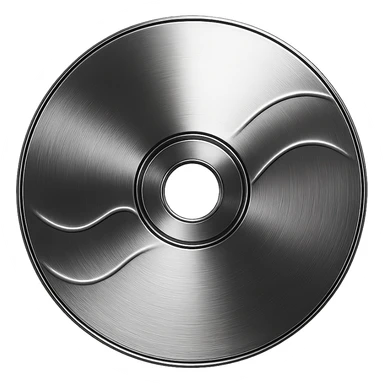 A minimalist CD disc with wave pattern, glowing effect, pink color sticker