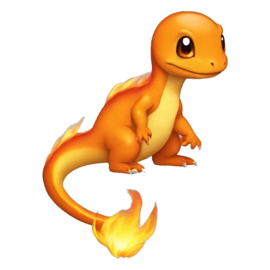 Charmander with a flame on tail-tip sticker