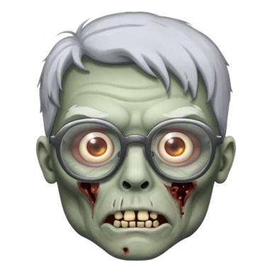 zombie with big glasses sticker
