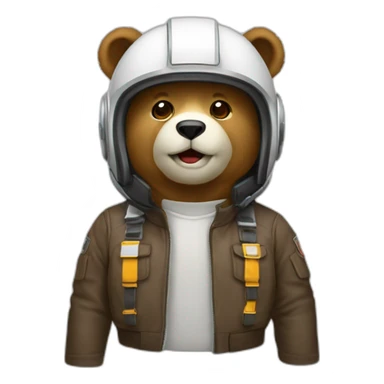 Urso capacete branco engenheiro sticker