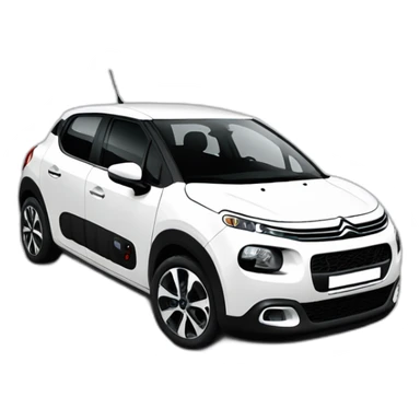 White Citroen C3 sticker
