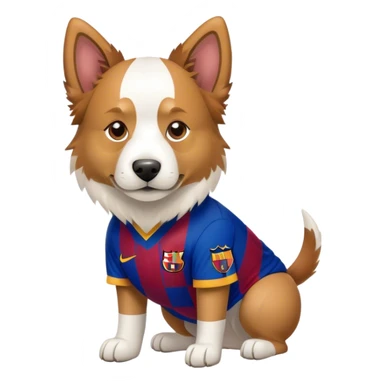 Dog wearing Messi football kit  sticker