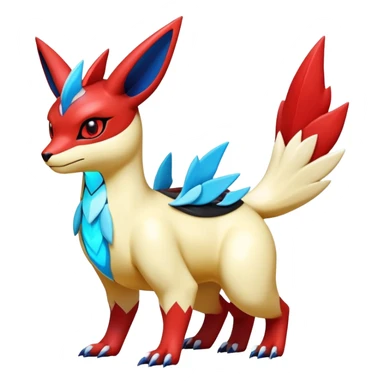  Cute Shiny Exotic Colorful Guilmon-Latias-Koraidon-Umbreon-Fakémon-hybrid-creature (full body)  sticker