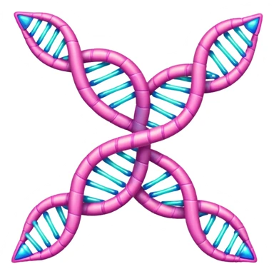 pink dna molecule sticker