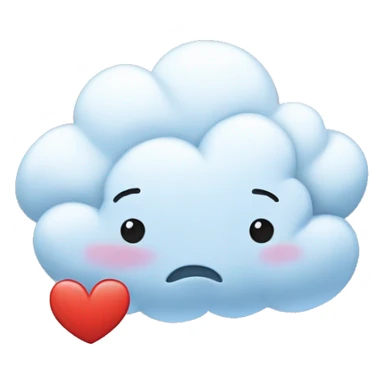 nube con corazón sticker