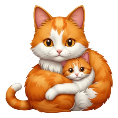 cat hug sticker