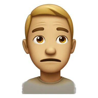 Sad love face sticker