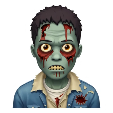 black man as a zombie with torn clothes sticker