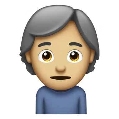 Minimalist depression-themed emoji Pixel perfect sticker