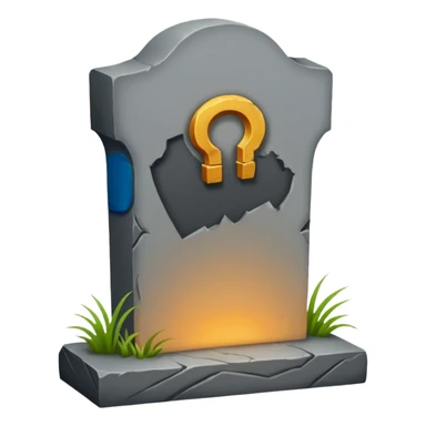 Gravestone – Grey tombstone with “RIP”.




 sticker