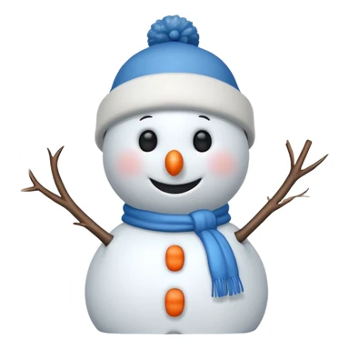 snowmen wearing cap  sticker