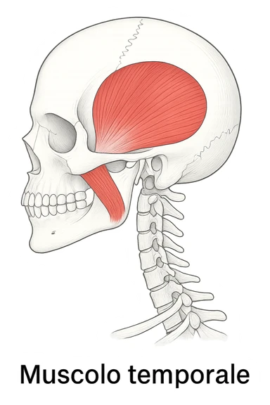 muscolo temporale anatomia sticker