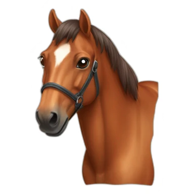 chestnut horse without list sticker