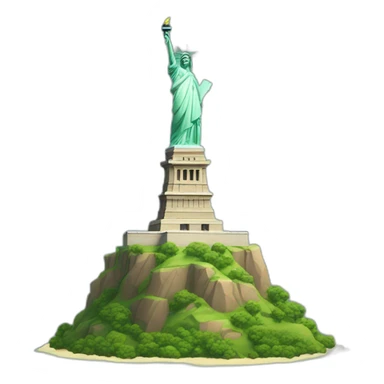 A Mountain With The Statue Of Liberty I Can't See This Stuff sticker