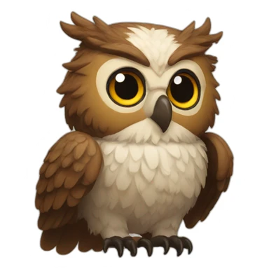 Owl bear griffin sticker