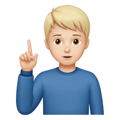 Ein Junge der Mittelfinger zeigt sticker