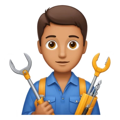 person with toolkit sticker