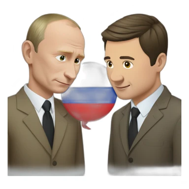 putin vs zelenskyy sticker