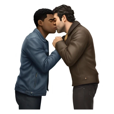 john boyega kissing oscar isaac  sticker