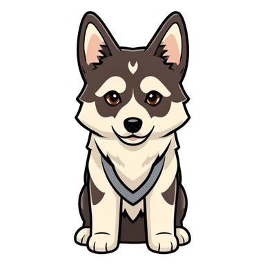 White Shepard with beautiful Brown eyes
 sticker