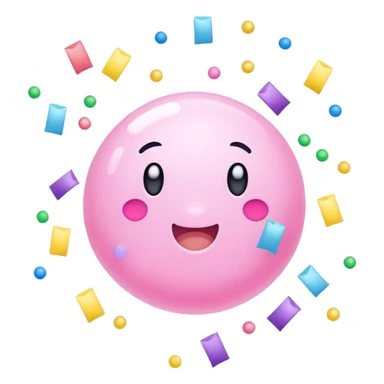 pastel floater with confetti sticker