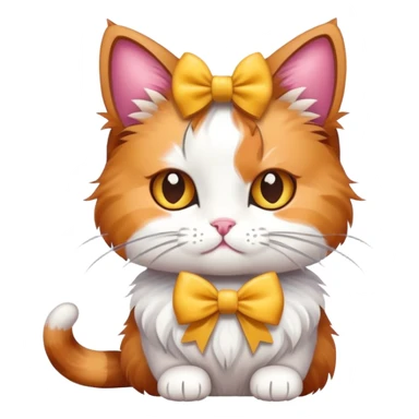 Bows on a cat sticker