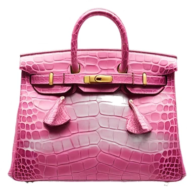 Birkin crocodile leather pink  sticker
