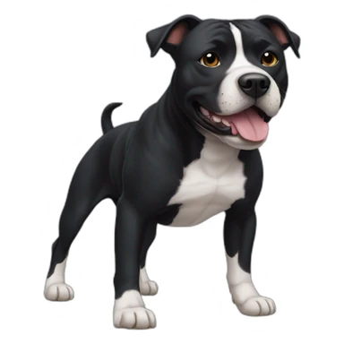 black staffordshire terrier sticker