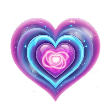 heart with a cosmic swirl sticker