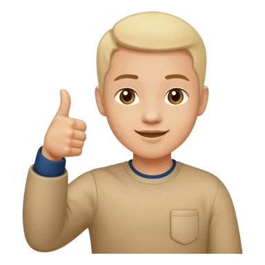 person with thumb up sticker