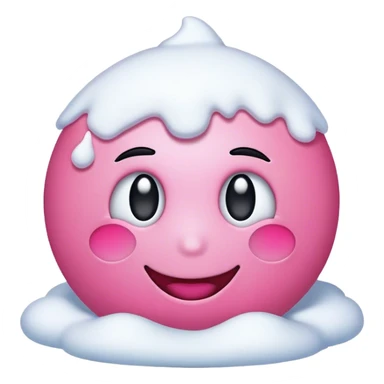 Snow emoji pink sticker