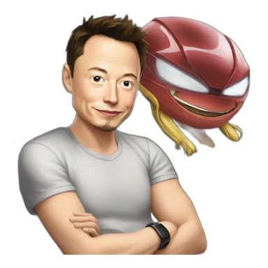 elon musk habiller en luffy sticker