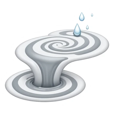 a puddle of white and grey liquid sticker
