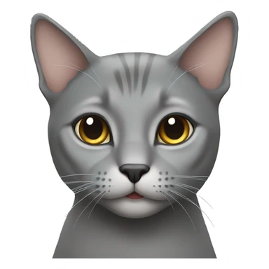 Grey cat no stripes sticker