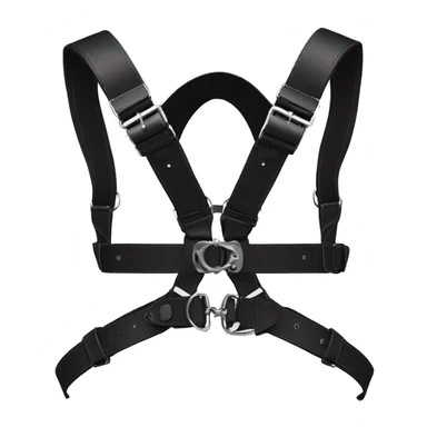 Black fashion chest leather harness sticker