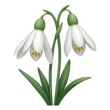 snowdrop flower sticker