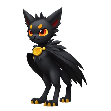 Black Anthro Cool Punk Bat-Litten-Fakemon-fursona Full Body sticker