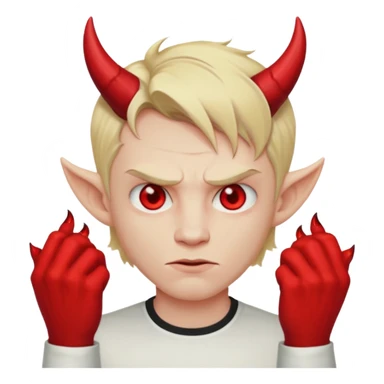 blonde man devil with shirt sticker