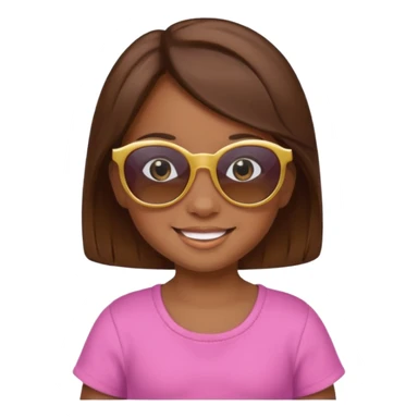 A Baby girl wiht Brown Hair and a sunn Glases sticker