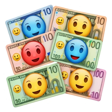 euro bills @emoji sticker