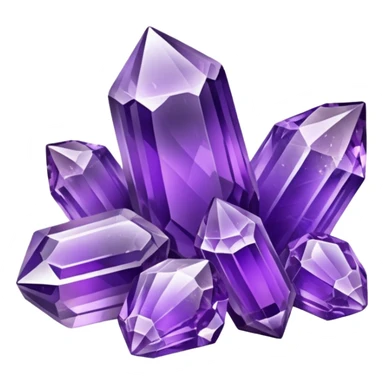 Purple-violet Amethyst crystal clusters sticker