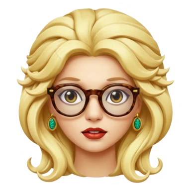 blondie Medusa Versace with glasses  sticker