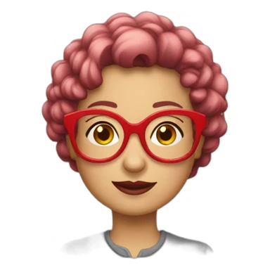 mamie lunettes rouges sticker