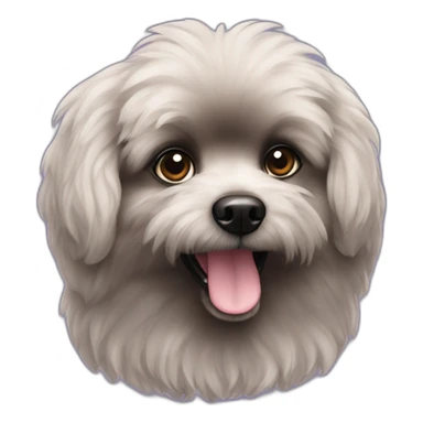 Black Pomeranian poodle sticker