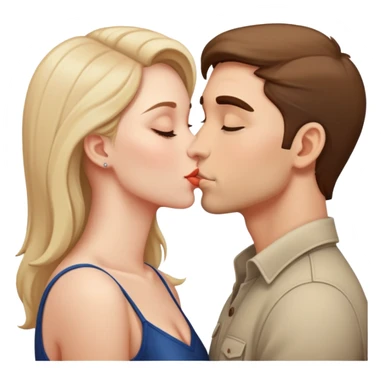 man and woman kissing sticker