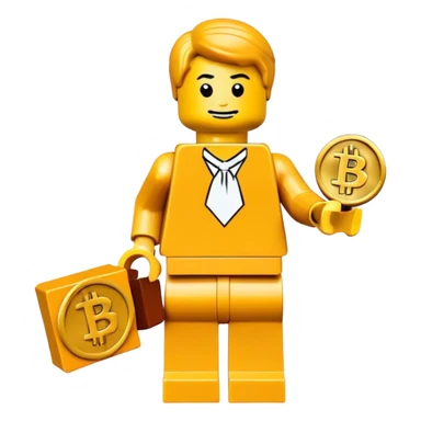 lego homme bitcoin sticker